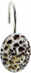 Carnation Home Fashions Cheetah Set Of 12 Shower Curtain Hooks Hand Crafted