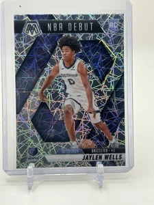 Jaylen Wells 2024-25 Mosaic Basketball - Prizm Lazer NBA Debut - Grizzlies RC - Picture 1 of 2