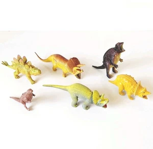 Small Dinosaur Plastic Figures Assorted Mixed Lot of 6 Toys | Vintage - Bild 1 von 10