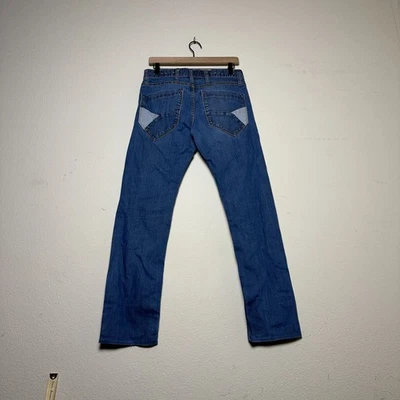 Pantalones de mezclilla ajustados de calce recto Cipo & Baxx para hombre 30x30 azul Y2K ropa de calle Foto 1 de 4