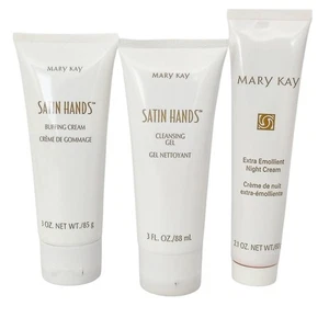 Mary Kay Satin Hands Buff Creme Reinigungsgel weichmachende Nachtcreme teilweise 80% - Bild 1 von 6