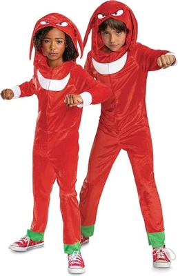 Knuckles Classic Sonic Hedgehog 3 Movie Fancy Dress Up Halloween Child Costume - Image 1 of 3