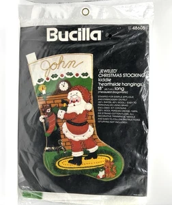 Bucilla Jeweled Felt Christmas Stocking Kit 48605 - Hearthside Hangings vintage - Picture 1 of 3