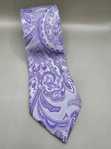 Corbata Geoffrey Beene gris azul para hombre 100 % seda corbata cachemira - Imagen 1 de 5
