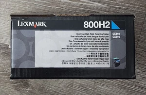 Cartuccia toner ciano ad alta resa originale Lexmark 800H2 - 80COH20 - nuova - Foto 1 di 6