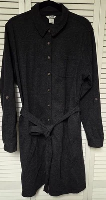 Vestido para mujer Duluth Trading tejido gofre gris manga enrollable talla XL Foto 1 de 4