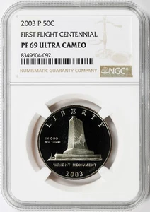 2003-P 50c First Flight Centennial Commemorative Half Dollar NGC PF69UCAM - Picture 1 of 4