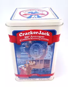 Bote conmemorativo Cracker Jack 100 aniversario coleccionistas lata 1893 ~ 1993 - Imagen 1 de 12