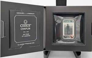 2014 Tuvalu Charlie Chaplin 100 Yrs of Laughter 1oz Silver Proof Lenticular Coin - Picture 1 of 12