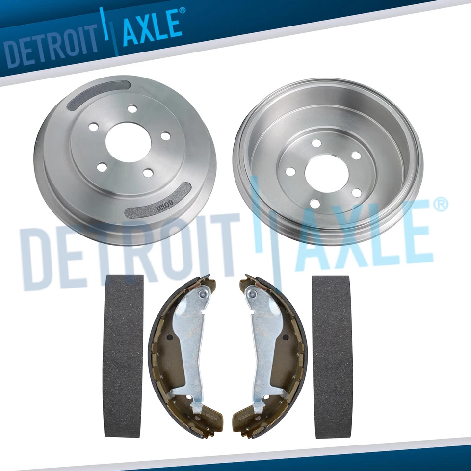 Rear Brake Drums + Brake Shoes for 2009 - 2011 Chevrolet Cobalt HHR Pontiac G5 - Image 1 of 4