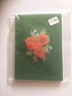 New Blank Tole Decoupage 3D Card Jotter Notepad with Red Poppies & Foliage