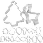 16 Pcs Christmas Cookie Cutter Cutters Biscuit Fondant Holiday Mini Mold