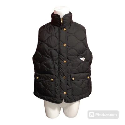 J. Chaleco Crew Negro Acolchado Dorado Botones a Presión Cremallera Para Hombre Talla 2XL NUEVO CON ETIQUETAS Foto 1 de 4