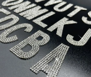 Hotfix Chaton Buchstaben//Glitzer Patches zum Aufbügeln Buchstabe+Größe wählbar - Bild 1 von 54