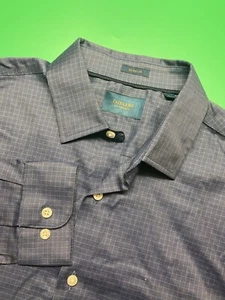 Fairlane Herren Large Langarm Knopfleiste blau kariert Freizeithemd - Bild 1 von 4