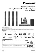 Panasonic SC-BT207 Home Theater System Owners Instruction Manual