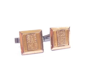 Vintage Mexikanische Manschettenknöpfe Maya Azteken Silber 18kt & 925 Sterling Silber 11,9g - Bild 1 von 8