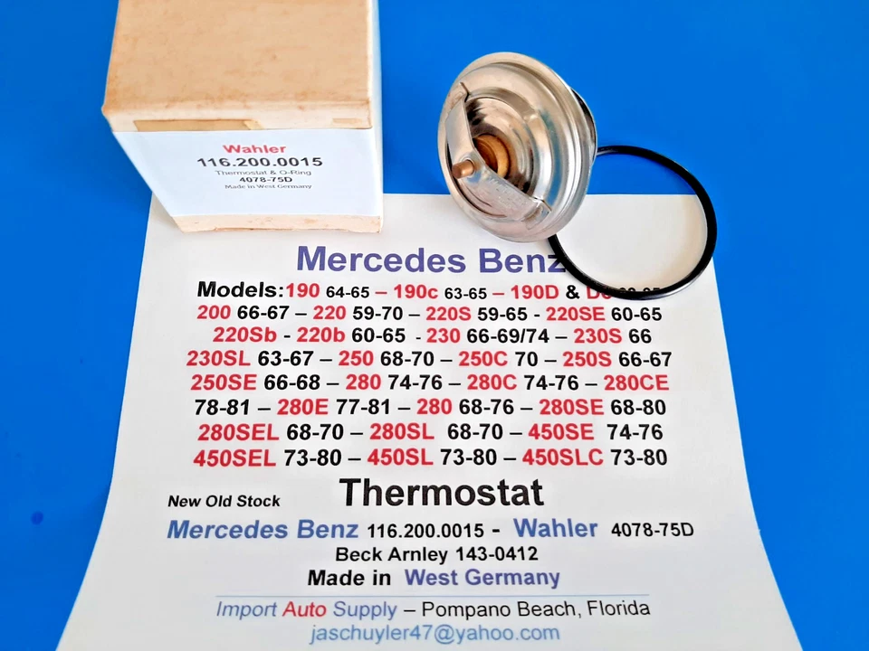 Termostato 71c graus Mercedes Benz,190,200,220,230,250,280,450 Veja aplicativos completos - Imagem 1 de 4