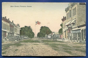 Florence kansas Main Street postcard - Picture 1 of 2