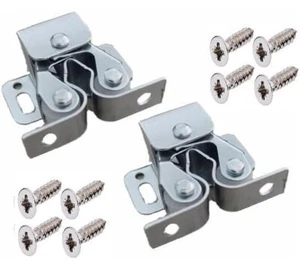 Roller Catch Cupboard Cabinet Door Latch Twin Double Catches Caravan Boat 2 Pack - Picture 1 of 1