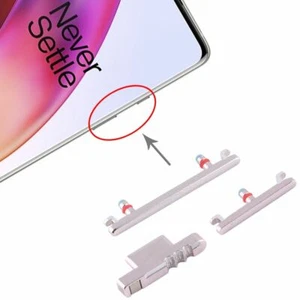 Teclas laterales para OnePlus 8 Silver Power On Off Volume Buttons Reparación de piezas de repuesto - Imagen 1 de 4