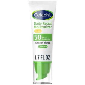 Cetaphil Daily Facial Moisturizer w/ Broad Spectrum SPF 50, Oil-Free, 1.7 fl oz - Picture 1 of 17