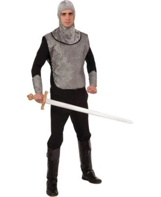 Conjunto de Cavaleiro Guarda Medieval Guerreiro Fantasia Vestido Halloween Adulto Fantasia Acessório - Imagem 1 de 2