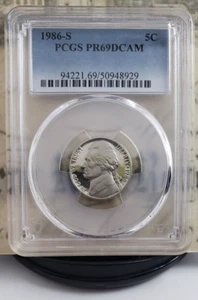 1986-S Jefferson Proof Nickel - PCGS PR69DCAM - Nice! 8929 - Picture 1 of 6
