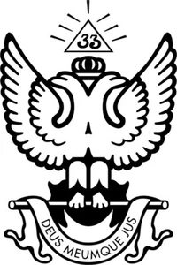Calcomanía adhesiva de vinilo impresa para pared ventana 1 color Scottish Rite Masonic - Imagen 1 de 5