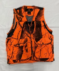 Game Winner Hunting Vest Mens M Blaze Orange Realtree Hardwood Game Bag Pockets - Picture 1 of 5