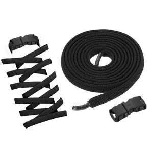 4 Pack Elastic Tieless Shoe Laces for Adults Sneakers, Black - Imagen 1 de 6