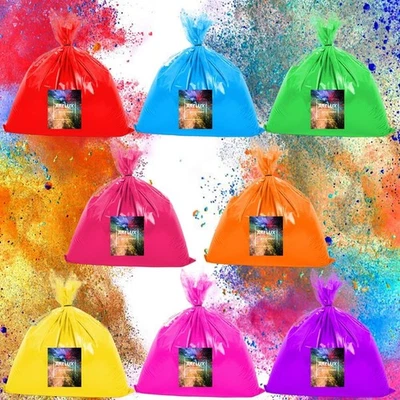 Polvo de colores de almidón - 40 libras en polvo de carrera de color a granel para 100+ personas, paquete de 8 Foto 1 de 4