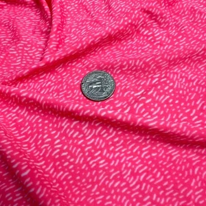 Abstract Pink and White Print Nylon Spandex Fabric 4 Way Stretch by Yard for Swi - Picture 1 of 10