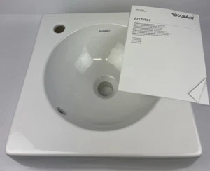 0320420009 Duravit Architec Ceramic Vessel Bathroom Sink Single Faucet Hole P18 - Picture 1 of 8