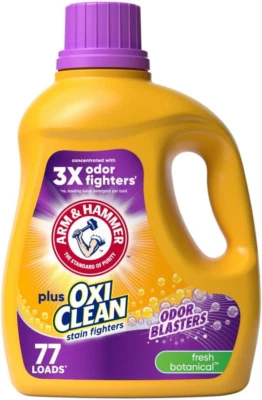 CHURCH & DWIGHT Arm & Hammer Plus OxiClean Odor Blasters Fresh Botanical, 77 Loads Liquid Laundr