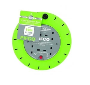 4 WAY 10M CABLE EXTENSION REEL LEAD MAINS SOCKET HEAVY DUTY 10AMP ELECTRICAL - Picture 1 of 1
