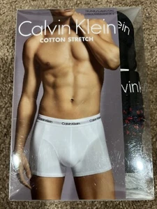 Calvin Klein Men's Underwear Cotton Stretch Trunk 3 Pack Size Large - Imagen 1 de 4