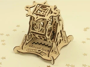Wheel of Fortune Model 3D Wood Puzzle DIY Toy Assembly Gears Kit Game of Chance - Picture 1 of 11
