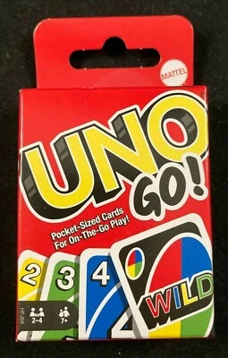 UNO Go! -  Mini Card Game Travel Version - Pocket Sized Cards For On The Go Play - Image 1 of 2