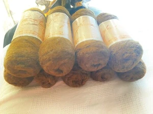Nuevas madejas vintage de acrílico hilado brillante de Yarn Mart 048 marrón 35 91. - Imagen 1 de 6