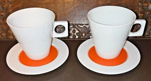 2 x Nescafé Dolce Gusto Keramik Modern Art Deco Stil Tasse & Untertasse - Bild 1 von 6