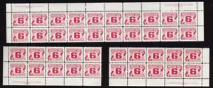 Canada 1973 Postage Due 6¢, MNH PB strips 40 stamps, side imprints, sc#J33 - Picture 1 of 1