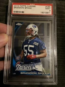 2010 Topps Chrome #c85 Brandon Spikes Psa 9 Rookie Pop 1 W Only 1 Higher - Picture 1 of 2