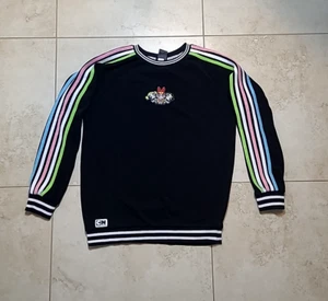 Vintage Y2K Powerpuff Girls Cartoon Network Black Fleece Sweatshirt Small C3-5 - Picture 1 of 11