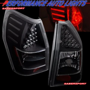 Pair Black LED Taillights for 2005-2008 Dodge Magnum and Europe 300C Wagon - Picture 1 of 2