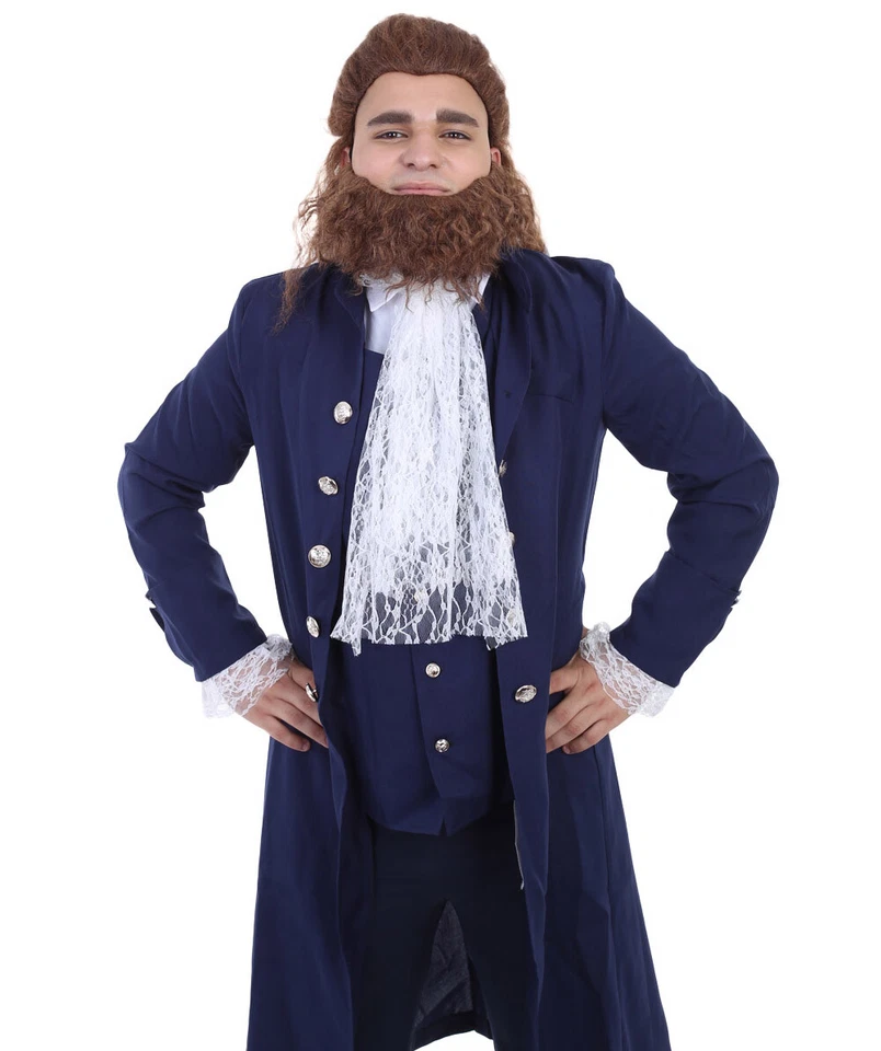 Peluca Wave Barba Azul Traje para Cosplay La Bella La Bestia Príncipe Adam HC-068 HM-175 Foto 1 de 4