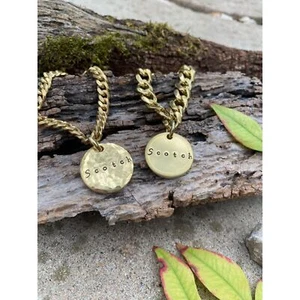 Etiqueta de jarra de licor escocés | 1" estampada a mano licores de latón grueso de la más alta calidad - Imagen 1 de 9