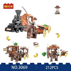 COGO 3in1 Building Blocks Train Set - MOC Train Transport - Farm Wagon(212Pcs) - Picture 1 of 9