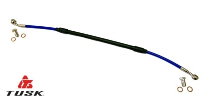 Tusk Steel Braided Rear Brake Line Blue YAMAHA YZ WR 125 250 450 F X R FX - Image 1 of 2
