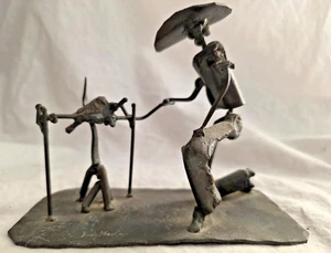 Cowboy Metall Volkskunst Skulptur Sortiment Lagerfeuer Kochen Braten Hufeisen Nägel - Bild 1 von 7